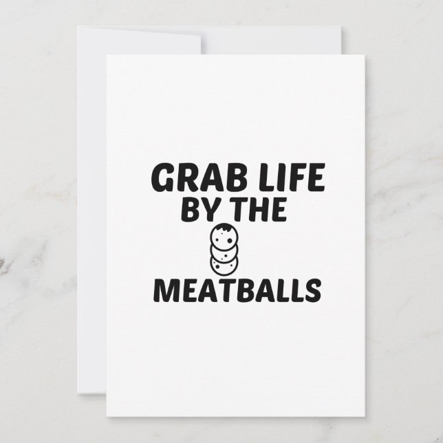 TARJETA DE AGRADECIMIENTO VIDA GRABADA DE MEATBALLS (Anverso)