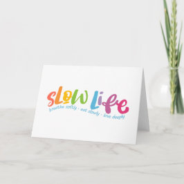 Tarjeta De Agradecimiento Vida lenta