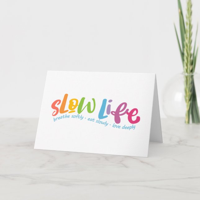 Tarjeta De Agradecimiento Vida lenta (Anverso)