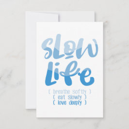 Tarjeta De Agradecimiento Vida lenta 2