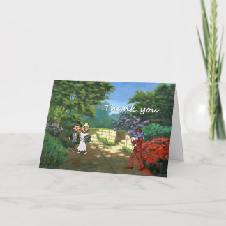 Tarjeta De Agradecimiento Videógrafo de Boda Masculino Gracias