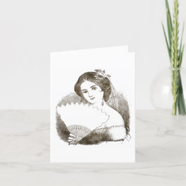 Tarjeta De Agradecimiento Vieja novia victoriana