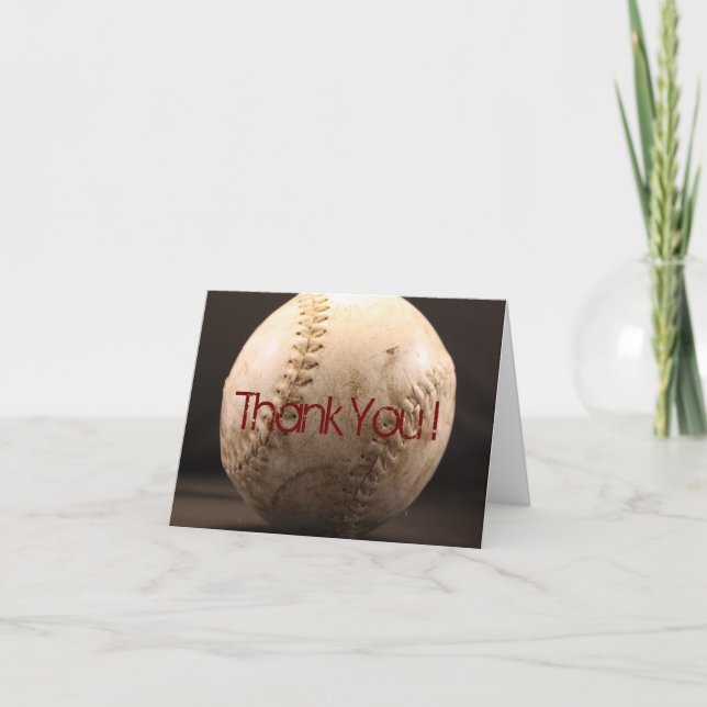 Tarjeta De Agradecimiento Viejo béisbol (Anverso)
