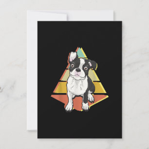 Tarjeta De Agradecimiento Viejo Boston Terrier Dog Retro Molesto Boston