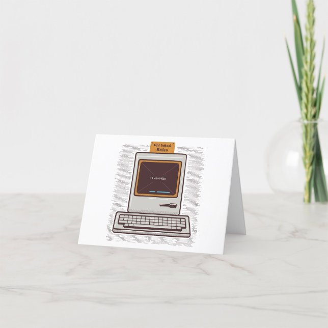 Tarjeta De Agradecimiento Viejo reglamento escolar: juego de computadora ret (Subido por el creador)