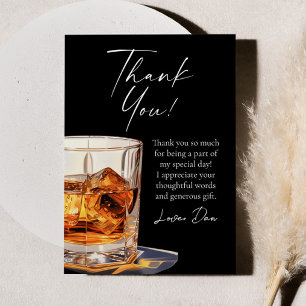 Tarjeta De Agradecimiento Viejo Vidrio De Whisky De Cumpleaños Perfecto