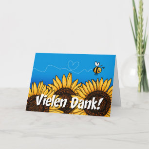 Tarjeta De Agradecimiento Vielen húmedo (el alemán le agradece la tarjeta)