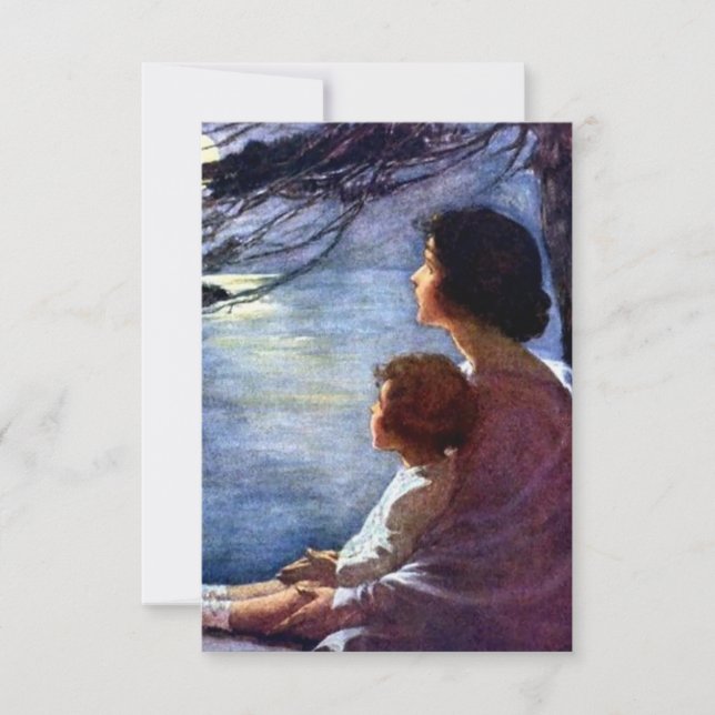 Tarjeta De Agradecimiento "Vigas de luna" por Jessie Willcox Smith (Anverso)