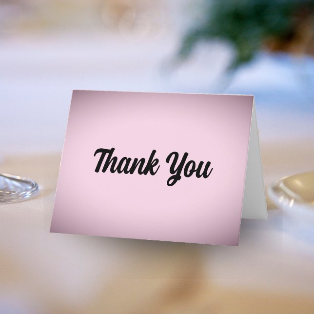 Tarjeta De Agradecimiento Vignette Rosa Gracias Boda (Pink Vignette Thank You Wedding)