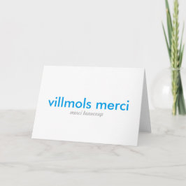 Tarjeta De Agradecimiento Villmols Merci el | Merci Beaucoup