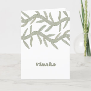 Tarjeta De Agradecimiento Vinaka