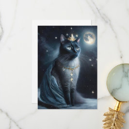 Tarjeta De Agradecimiento Vinatge Royal Cat