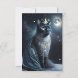 Tarjeta De Agradecimiento Vinatge Royal Cat