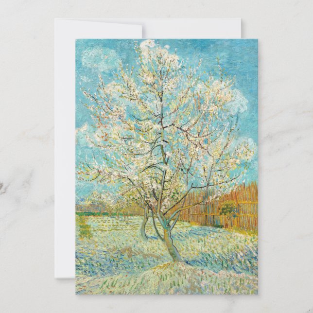 Tarjeta De Agradecimiento Vincent van Gogh - Árbol rosa en flor (Anverso)