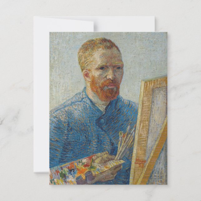 Tarjeta De Agradecimiento Vincent Van Gogh - autoretrato como pintor (Anverso)