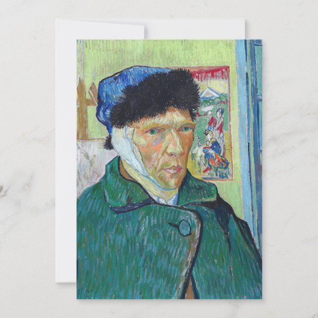 Tarjeta De Agradecimiento Vincent van Gogh - Autorretrato con oreja vendada (Anverso)
