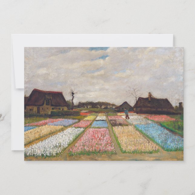 Tarjeta De Agradecimiento Vincent van Gogh - Camas de flores en Holanda (Anverso)
