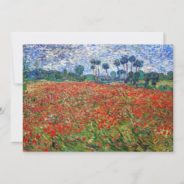 Tarjeta De Agradecimiento Vincent van Gogh - Campo de amapola (Anverso)