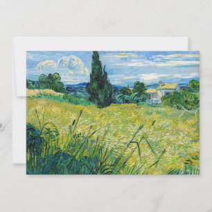 Tarjeta De Agradecimiento Vincent van Gogh - Campo de trigo verde con ciprés
