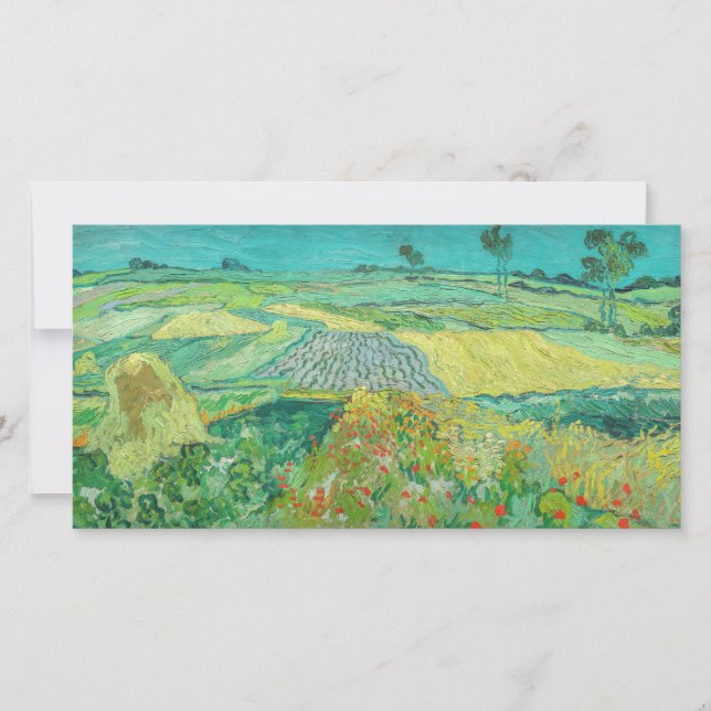 Tarjeta De Agradecimiento Vincent van Gogh - Campos de Trigo cerca de Auvers (Anverso)