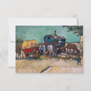 Tarjeta De Agradecimiento Vincent van Gogh - Caravanas, campamento gitano ce