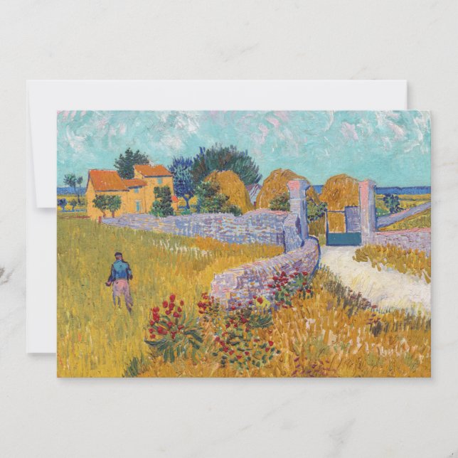 Tarjeta De Agradecimiento Vincent van Gogh - Casa de campo en Provenza (Anverso)