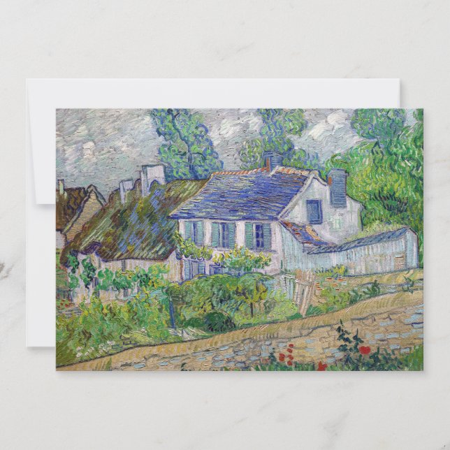 Tarjeta De Agradecimiento Vincent van Gogh - Casas en Auvers (Anverso)