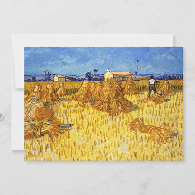 Tarjeta De Agradecimiento Vincent van Gogh - Cosecha en Provenza (Anverso)