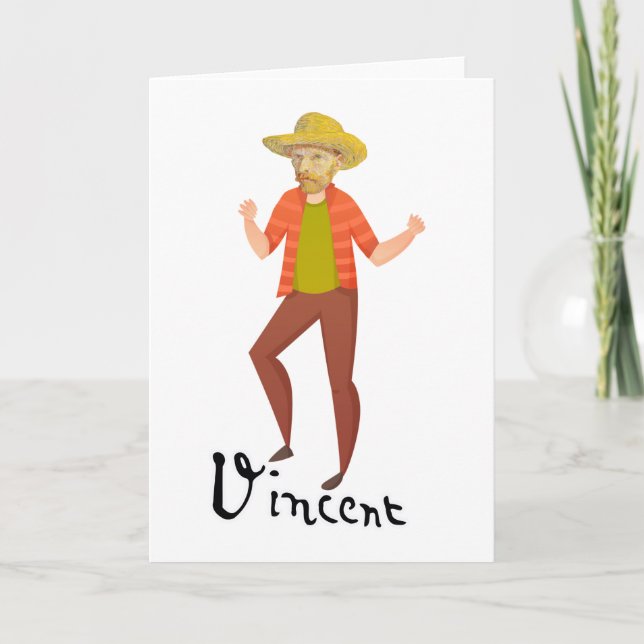Tarjeta De Agradecimiento Vincent Van Gogh Dancing (Anverso)