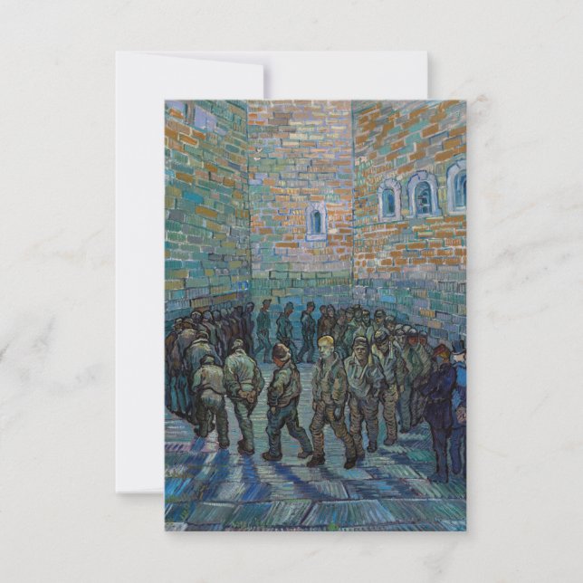 Tarjeta De Agradecimiento Vincent van Gogh - El patio de la prisión (Anverso)