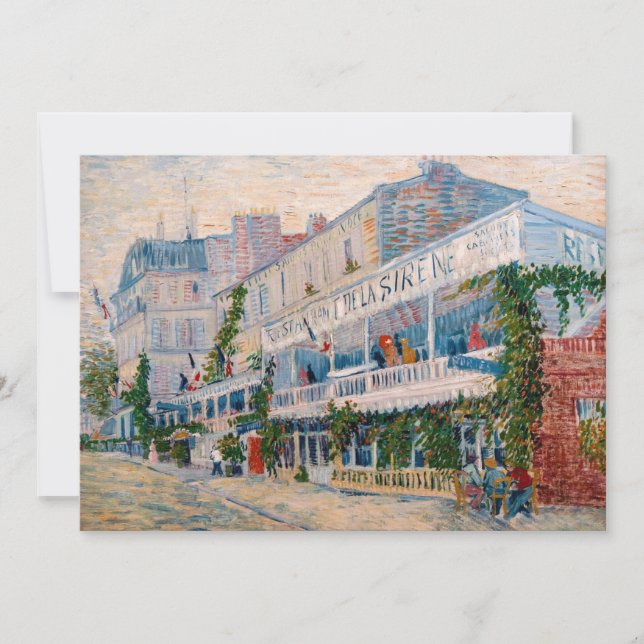 Tarjeta De Agradecimiento Vincent van Gogh - El restaurante de la Sirene (Anverso)
