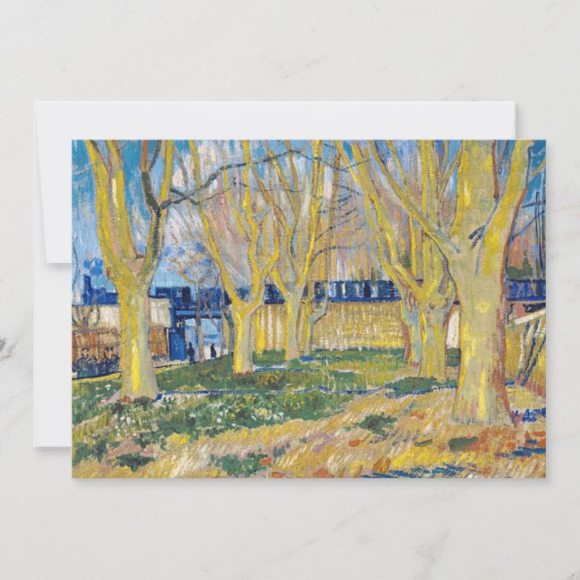 Tarjeta De Agradecimiento Vincent van Gogh - El tren azul (Anverso)