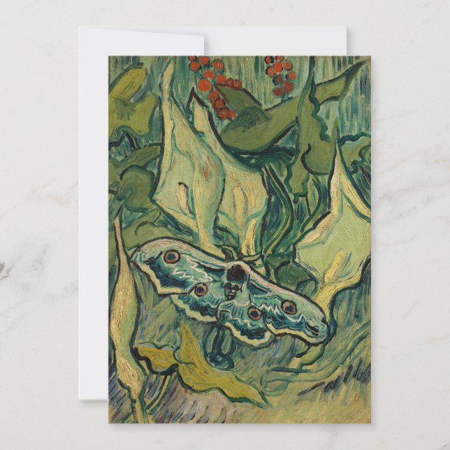 Tarjeta De Agradecimiento Vincent van Gogh - Giant Peacock Moth (Anverso)