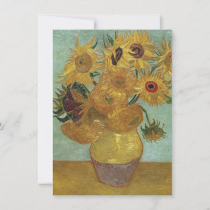 Tarjeta De Agradecimiento Vincent van Gogh - girasoles, 1889