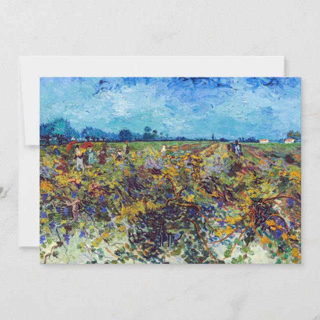 Tarjeta De Agradecimiento Vincent van Gogh - Green Vineyard (Anverso)