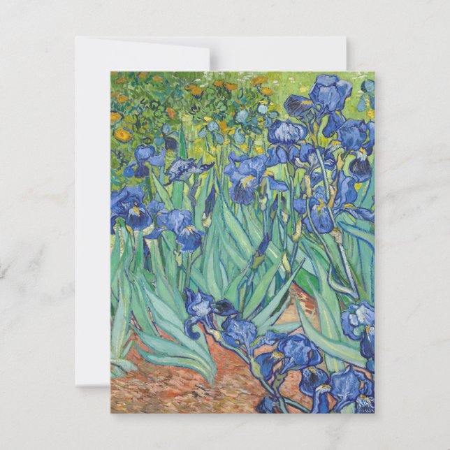 Tarjeta De Agradecimiento Vincent Van Gogh - Irises 1889 (Anverso)