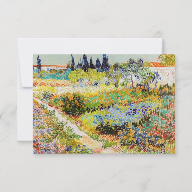 Tarjeta De Agradecimiento Vincent van Gogh - Jardín de Arles (Anverso)