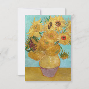 Tarjeta De Agradecimiento Vincent Van Gogh - Jarrón con doce girasoles