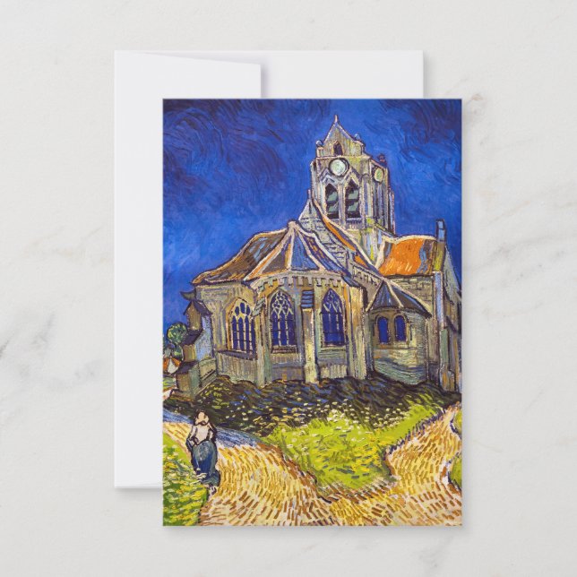 Tarjeta De Agradecimiento Vincent van Gogh - La Iglesia de Auvers (Anverso)