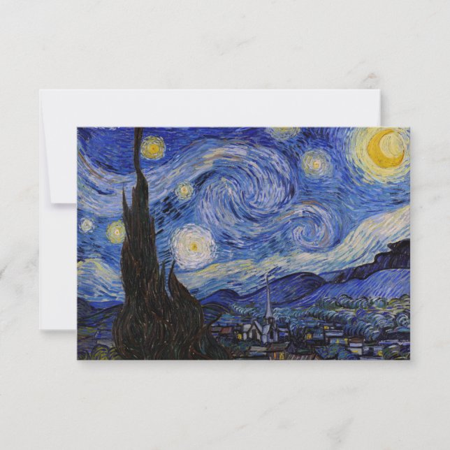 Tarjeta De Agradecimiento Vincent Van Gogh - La noche estrellada (Anverso)