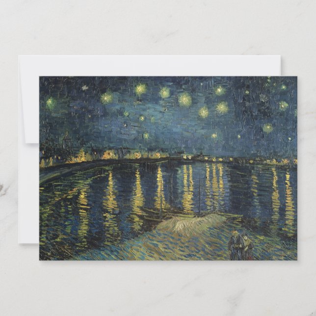 Tarjeta De Agradecimiento Vincent van Gogh | Noche estrellada sobre el Ródan (Anverso)