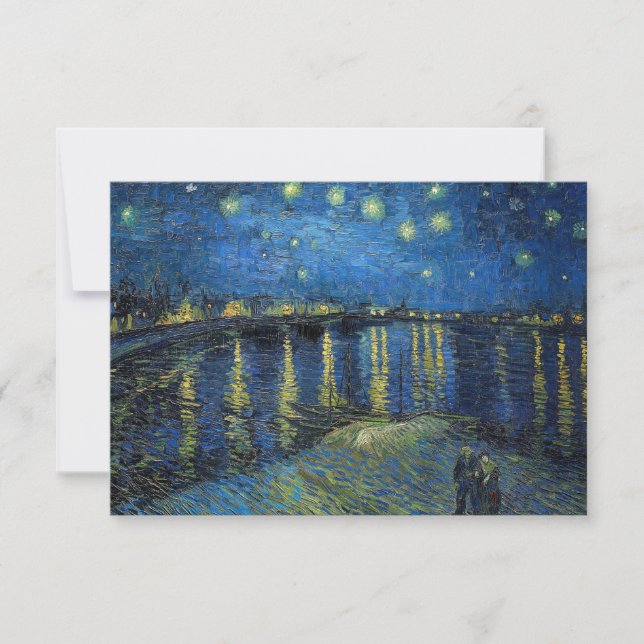 Tarjeta De Agradecimiento Vincent van Gogh - Noche estrellada sobre el Ródan (Anverso)
