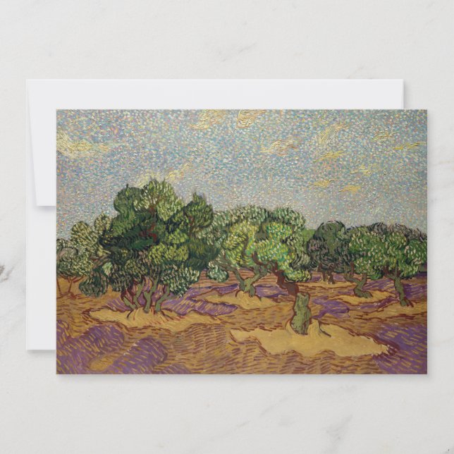 Tarjeta De Agradecimiento Vincent van Gogh - Olivos (Anverso)