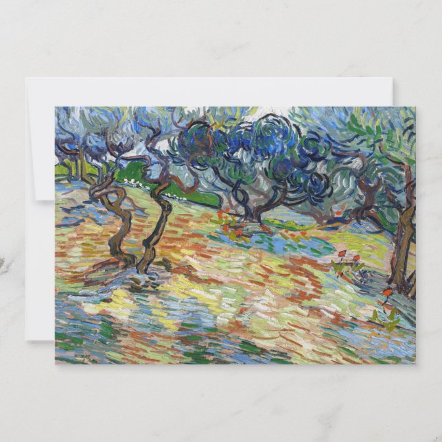 Tarjeta De Agradecimiento Vincent van Gogh - Olivos: Cielo azul brillante (Anverso)