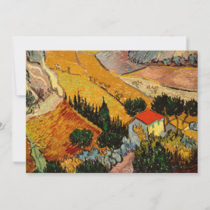 Tarjeta De Agradecimiento Vincent van Gogh - Paisaje, Casa y Labrador