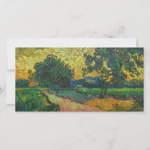 Tarjeta De Agradecimiento Vincent van Gogh - Paisaje en Crepúsculo