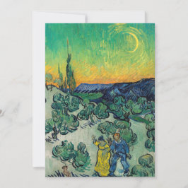 Tarjeta De Agradecimiento Vincent van Gogh - Paisaje iluminado por luna con 