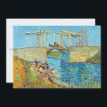 Tarjeta De Agradecimiento Vincent van Gogh - Puente Langlois en Arles #1<br><div class="desc">El puente de los Langlois en Arles con el lavado femenino - Vincent van Gogh,  aceite en lienzo,  1888,  Arles</div>