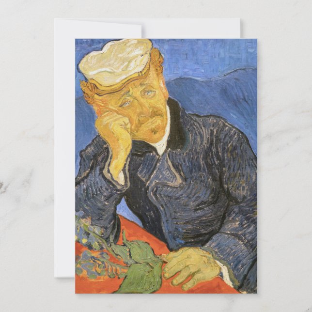 Tarjeta De Agradecimiento Vincent Van Gogh - Retrato del Médica Paul Gachet (Anverso)