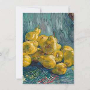Tarjeta De Agradecimiento Vincent van Gogh - todavía vida con las peras